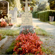 La tomba di Christian Hess nel cimitero Westfriedhof di Innsbruck